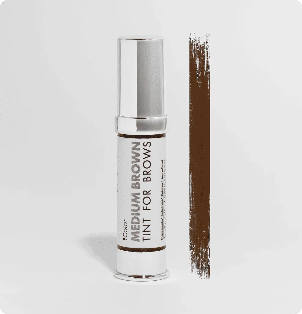 Tint Medium Brown 10 ml bottle – iColor warm chestnut brow tint