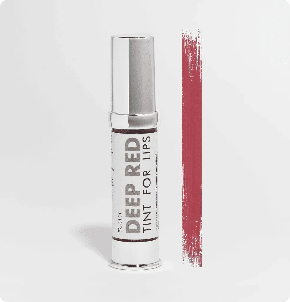 Tint Deep Red 10 ml bottle – iColor deep red-brown lip tint