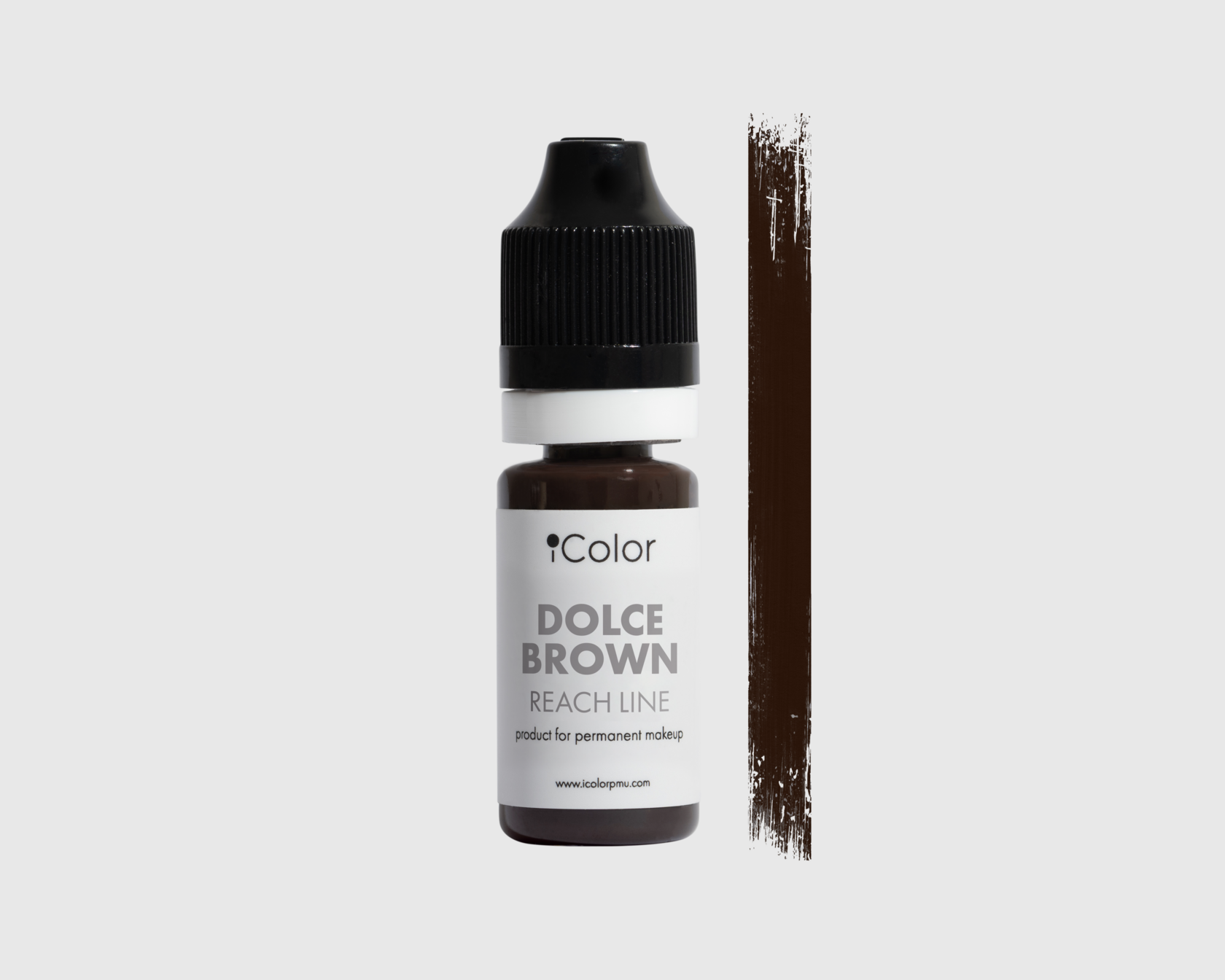 Dolce Brown 10 ml steklenička – iColor toplo organsko rjav pigment za obrvi