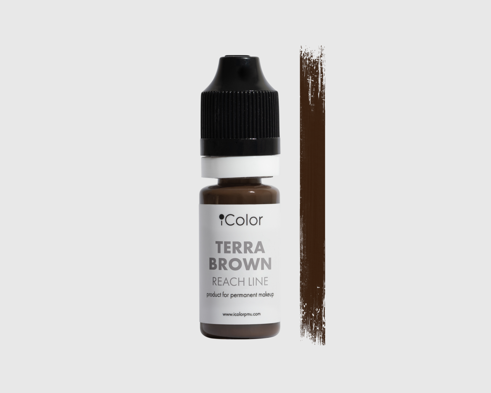 Steklenička Terra Brown 10 ml – iColor zemeljsko rjav pigment za obrvi