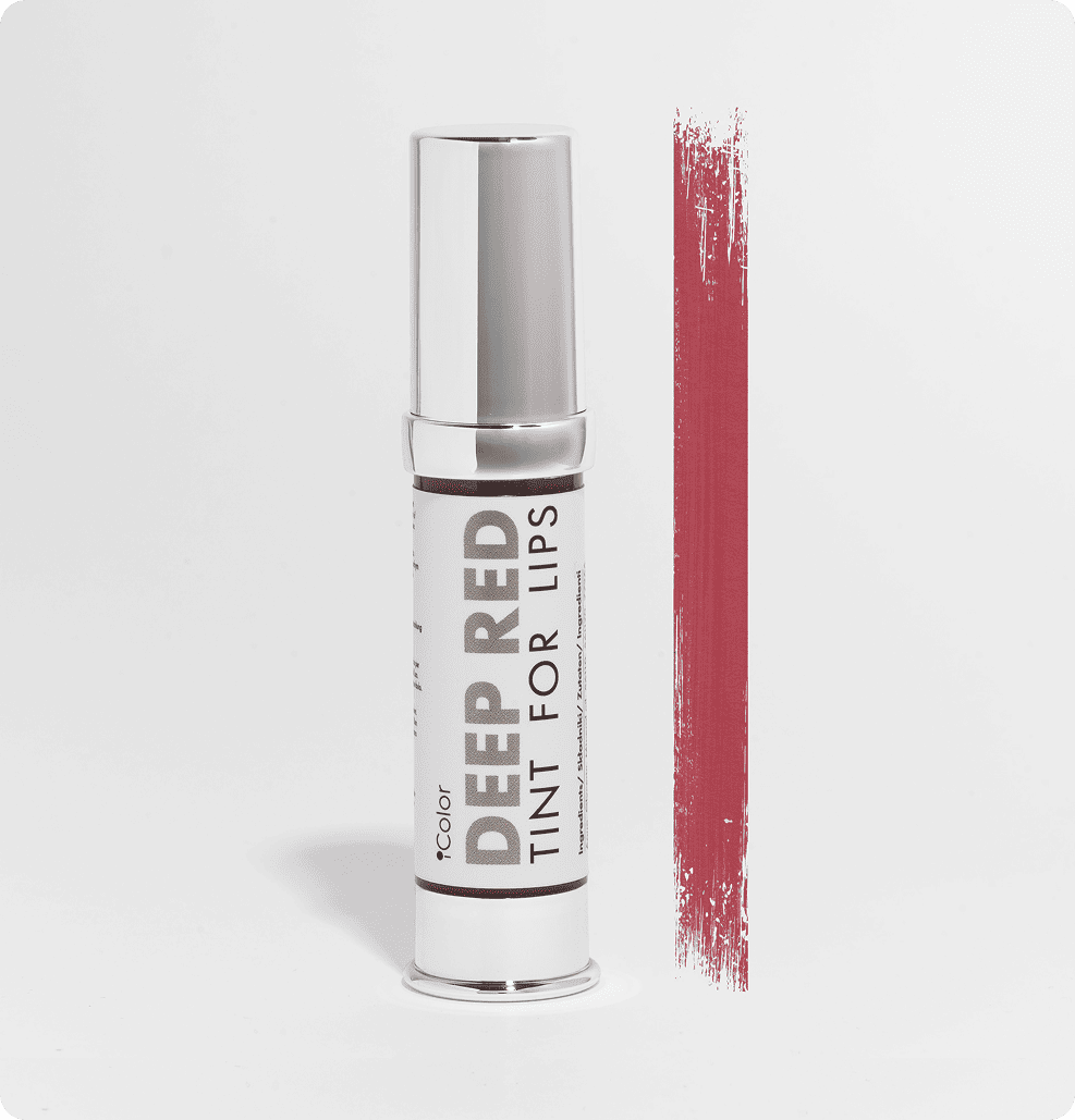 Tint Deep Red 10 ml bottle – iColor deep red-brown lip tint