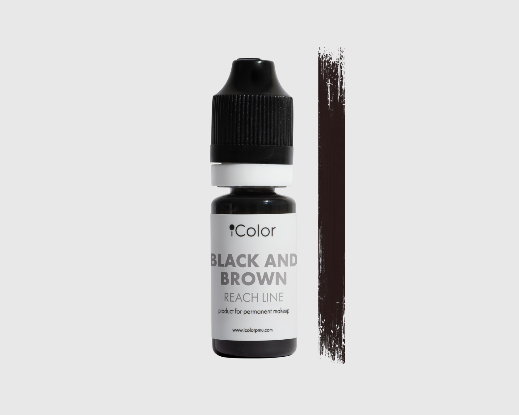 Black and Brown 10 ml steklenička – iColor sivo-rjav pigment za obrvi