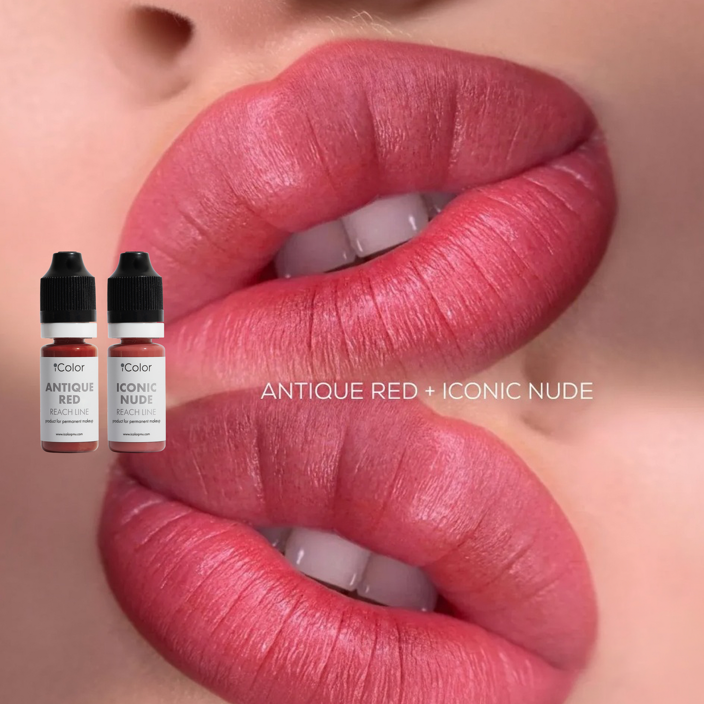 Additional healed work – Antique Red on mature lips