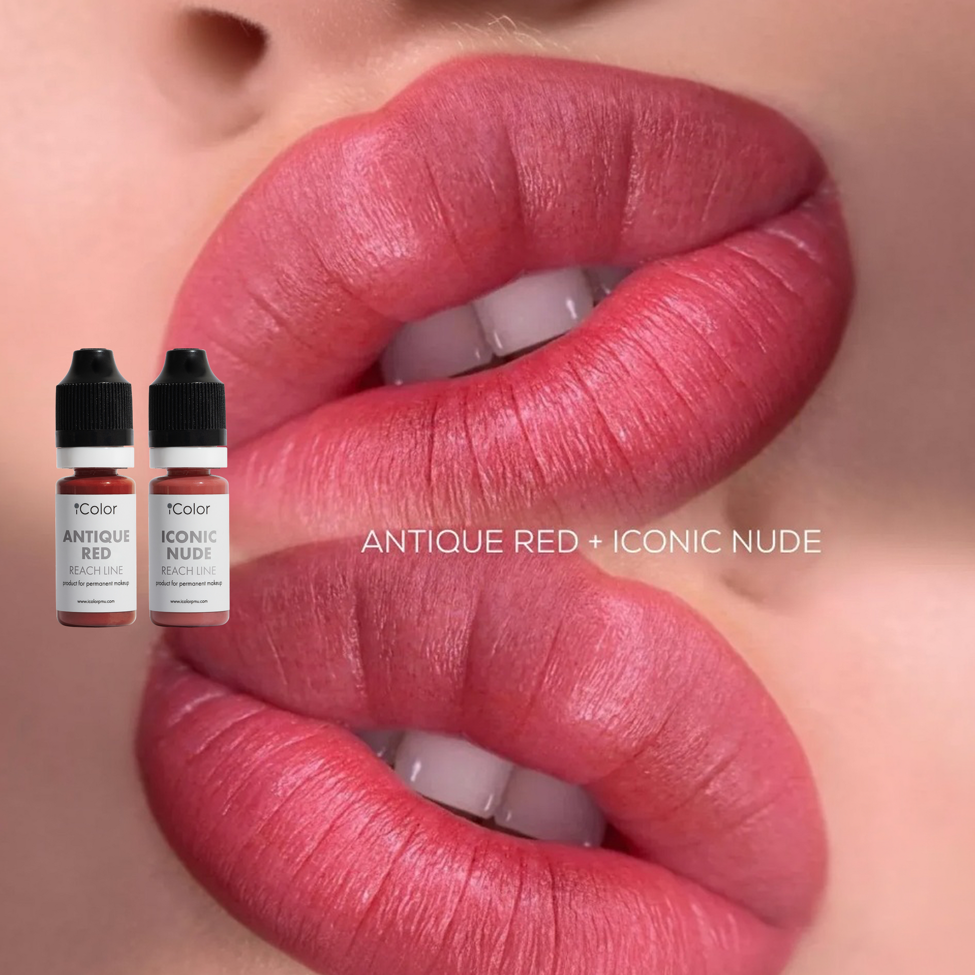 Additional healed work – Antique Red on mature lips