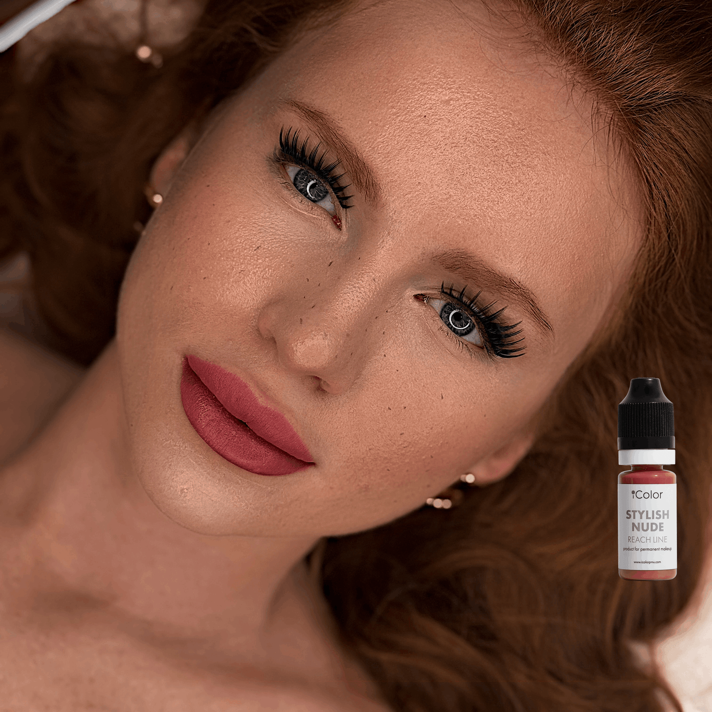 Healed result of Stylish Nude lip pigment – soft nude on lips