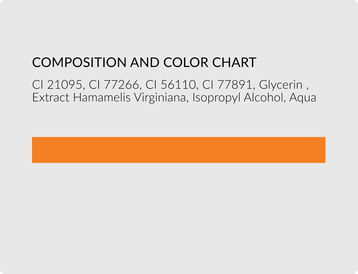 Color chart – Orange Neutralizer with brown pigments for longevity