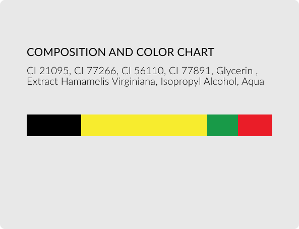 Color chart – Terra Brown with Diluent for thin skin