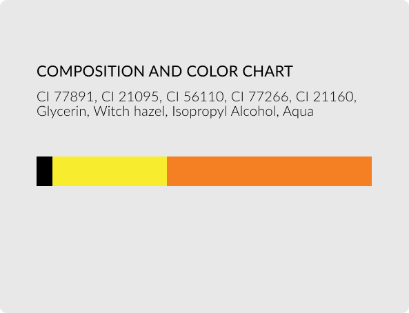Color chart – Bronza as corrector in warm mixes