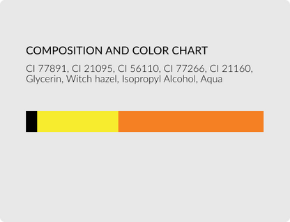 Color chart – Bronza as corrector in warm mixes