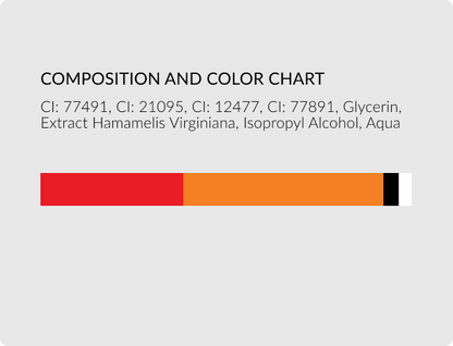 Color chart – Antique Red with Nude or Nude Pink for caramel