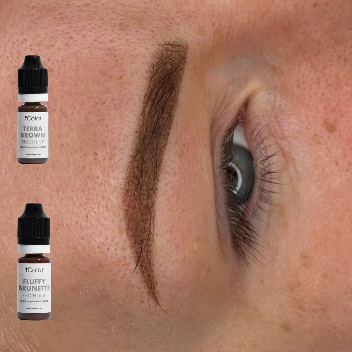 Résultat cicatrisé de Fluffy Brunette – sourcils bruns aérés