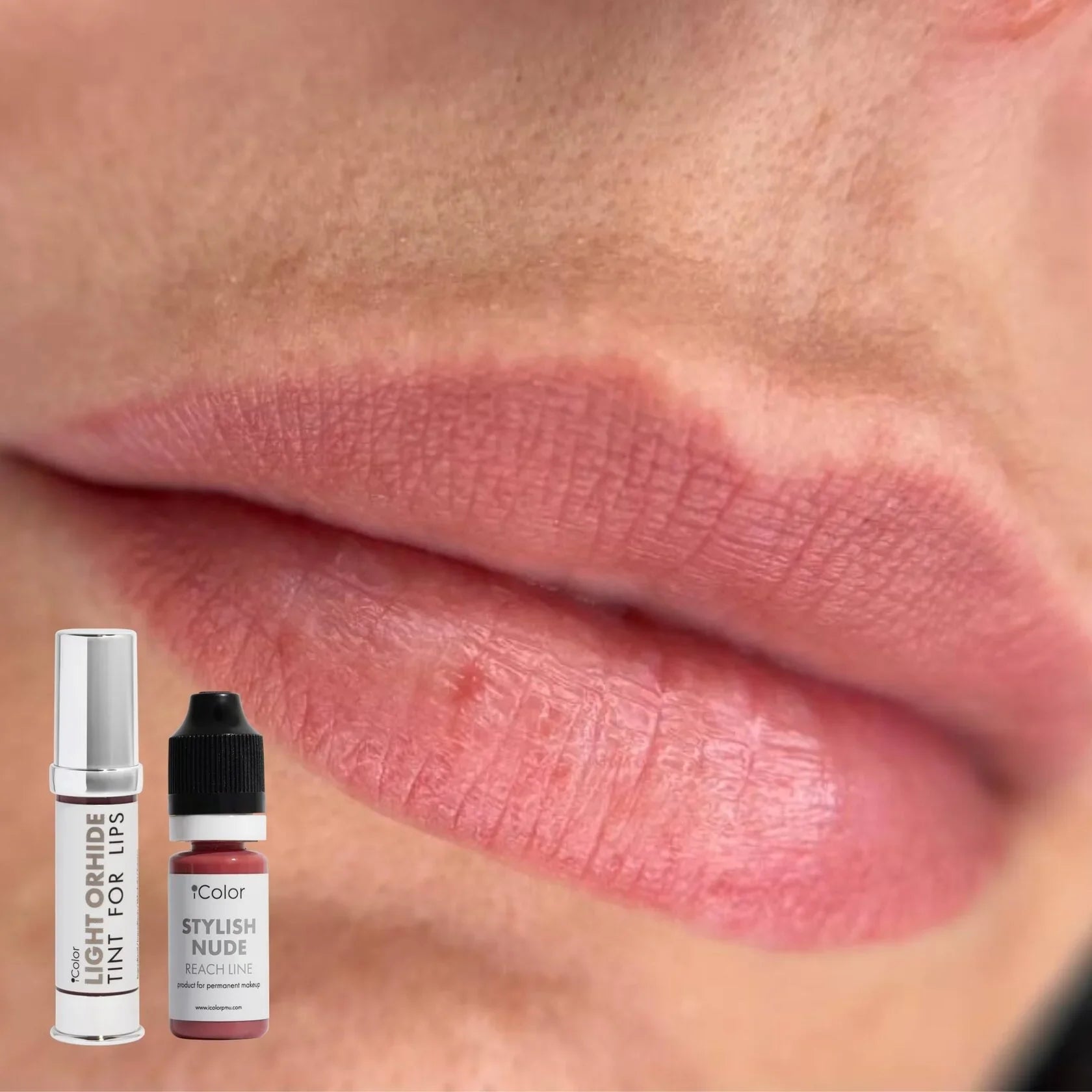 Healed result of Tint Light Orhide – glossy pink tint