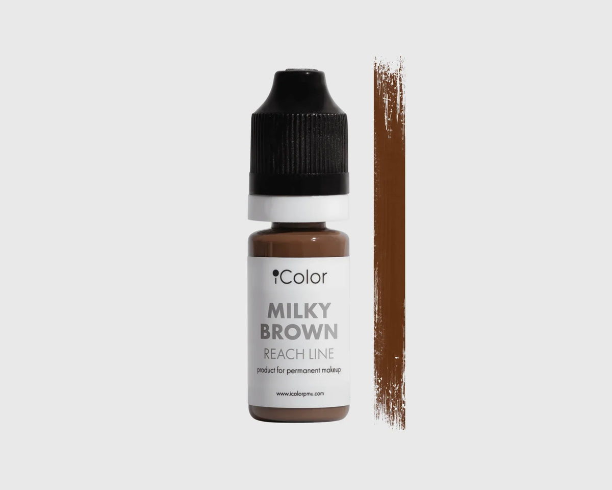 Milky Brown 10 ml steklenička – iColor mehak topel svetlo rjav pigment za obrvi