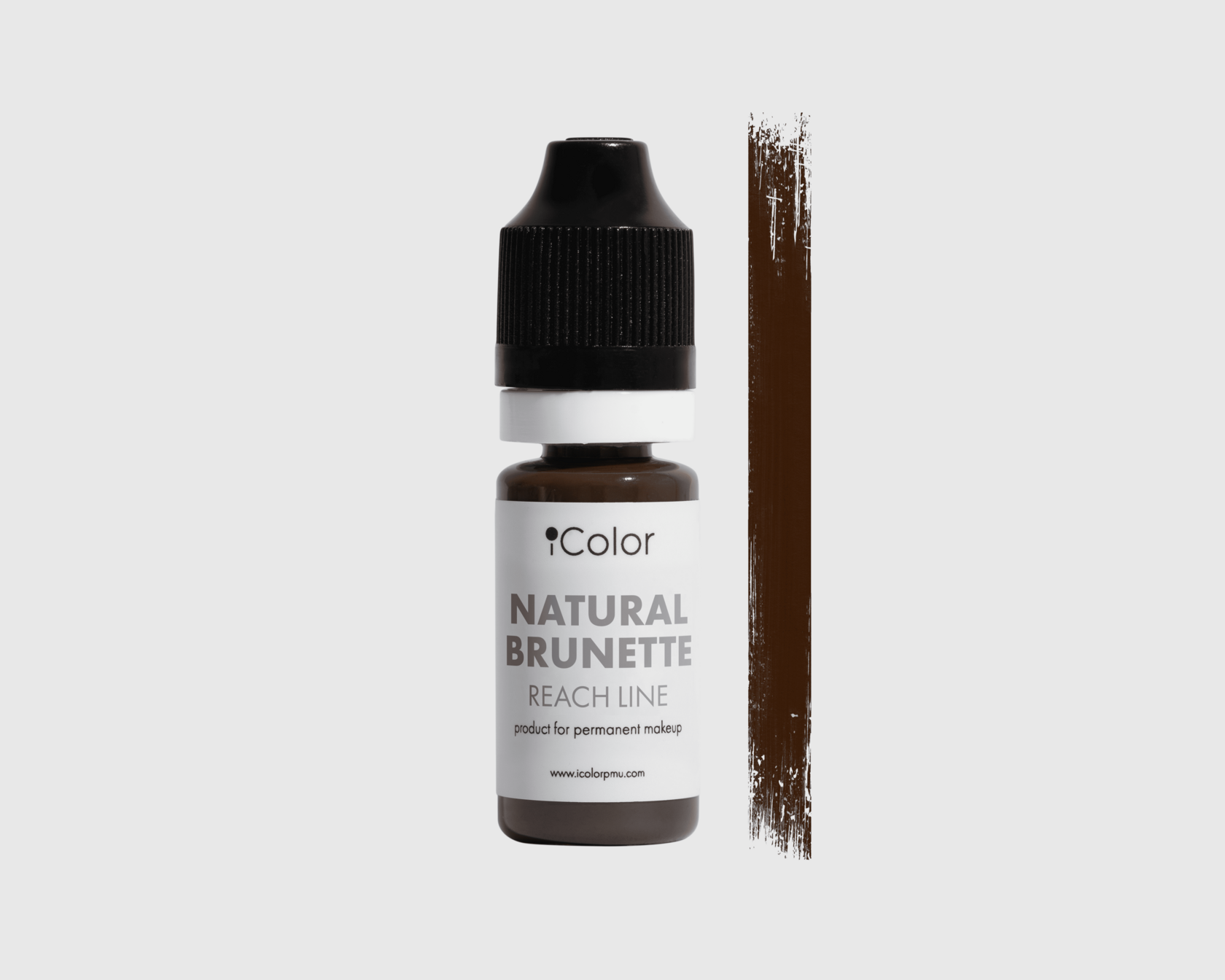 Natural Brunette 10ml bottle – iColor greyish brown brow pigment